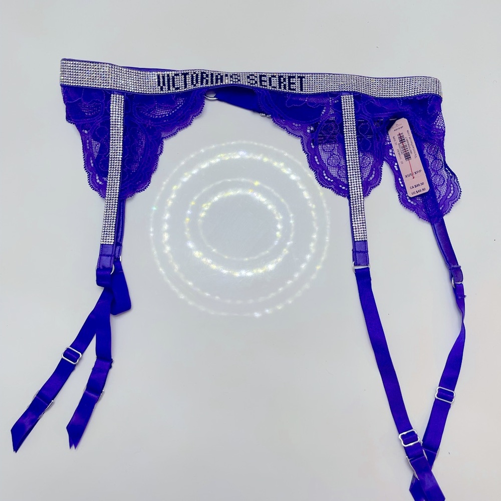 Victoria’s Secret Shine Strap Garter Belt - Purple Size XS/S